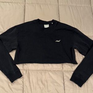 Kith Black Long Sleeve Crop Top